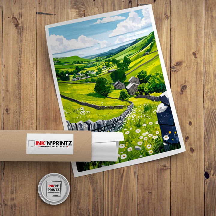 Peak District Travel Print Wall Decor Wall Art Peak District Landscape Wall Hanging Home Décor English Countryside Gift Art Lovers Scenic