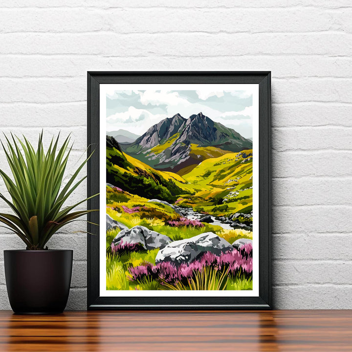 Snowdonia Travel Print Wall Decor Wall Art Snowdonia Landscape Wall Hanging Home Décor Welsh National Park Gift Art Lovers Scenic Print