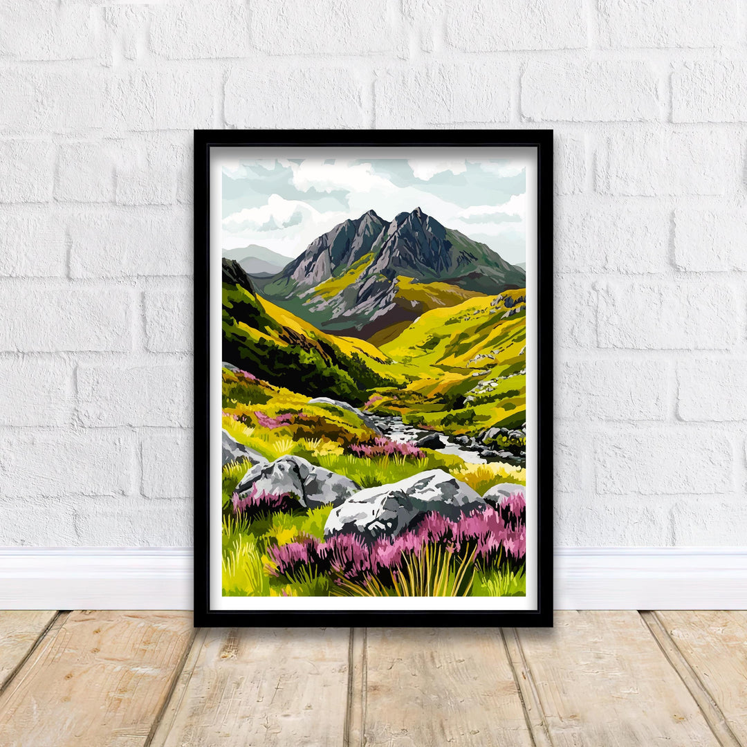 Snowdonia Travel Print Wall Decor Wall Art Snowdonia Landscape Wall Hanging Home Décor Welsh National Park Gift Art Lovers Scenic Print