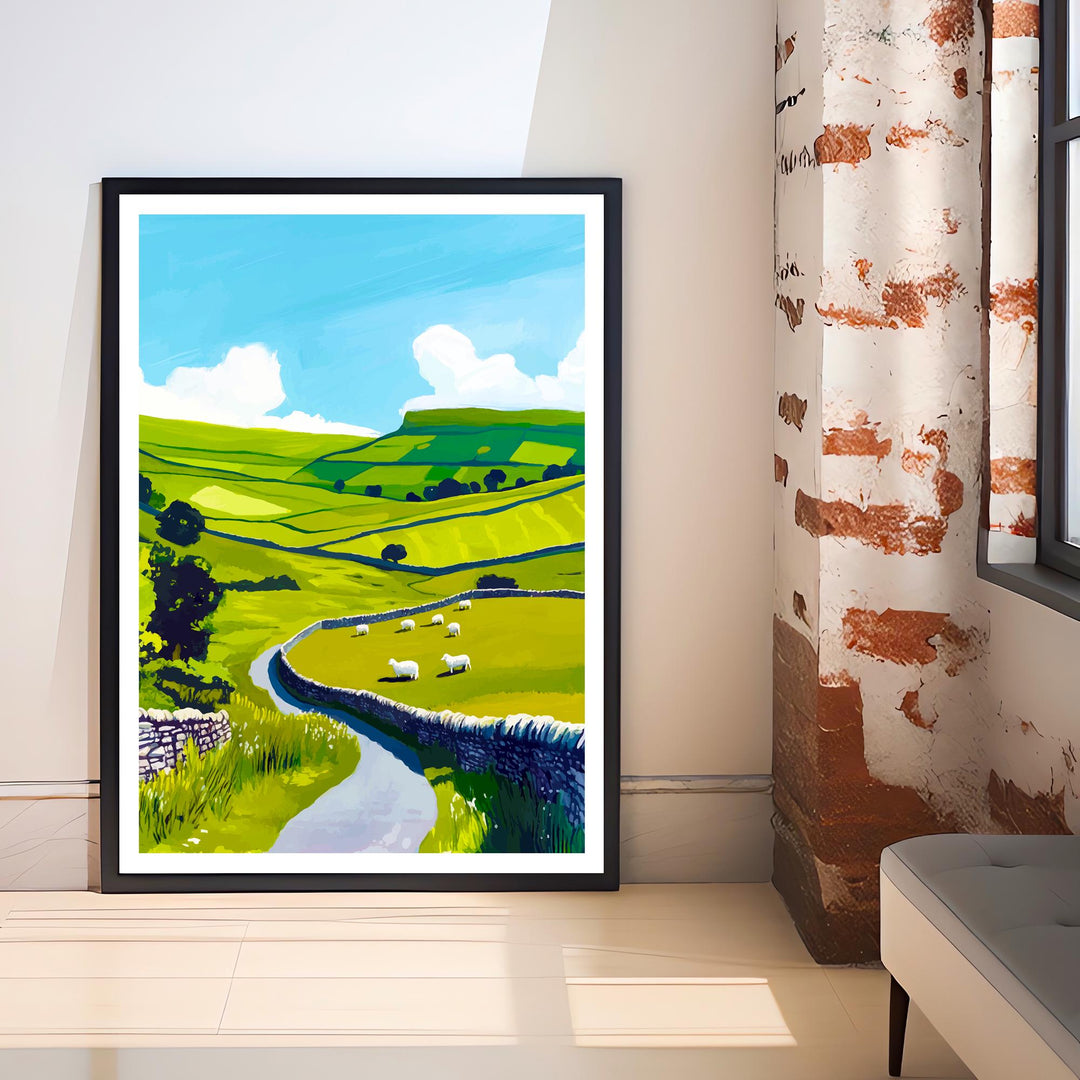 Yorkshire Dales Travel Print Wall Decor Wall Art Yorkshire Dales Landscape Wall Hanging Home Décor English Countryside Gift Art Lovers