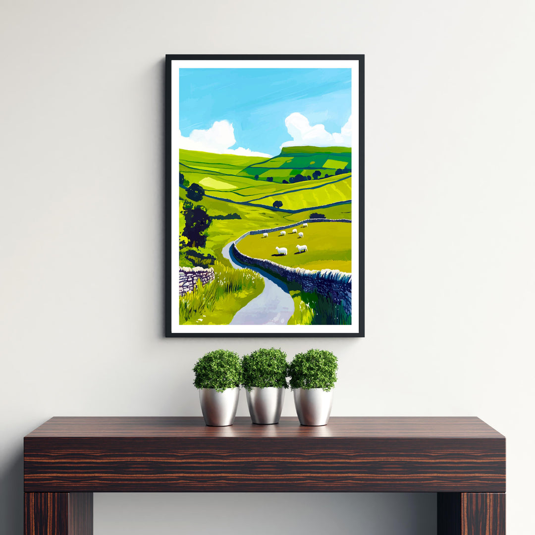 Yorkshire Dales Travel Print Wall Decor Wall Art Yorkshire Dales Landscape Wall Hanging Home Décor English Countryside Gift Art Lovers