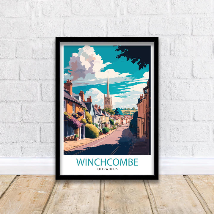 Winchombe Cotswold Travel Poster Winchombe Cotswold Wall Art Winchombe Cotswold Illustration Travel Poster Gift Cotswold England Home Decor