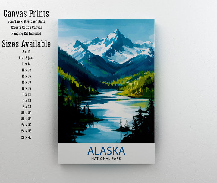 Alaska National Park Travel Print Wall Decor Wall Art Alaska Landscape Wall Hanging Home Décor Nature Gift Art Lovers Scenic Print