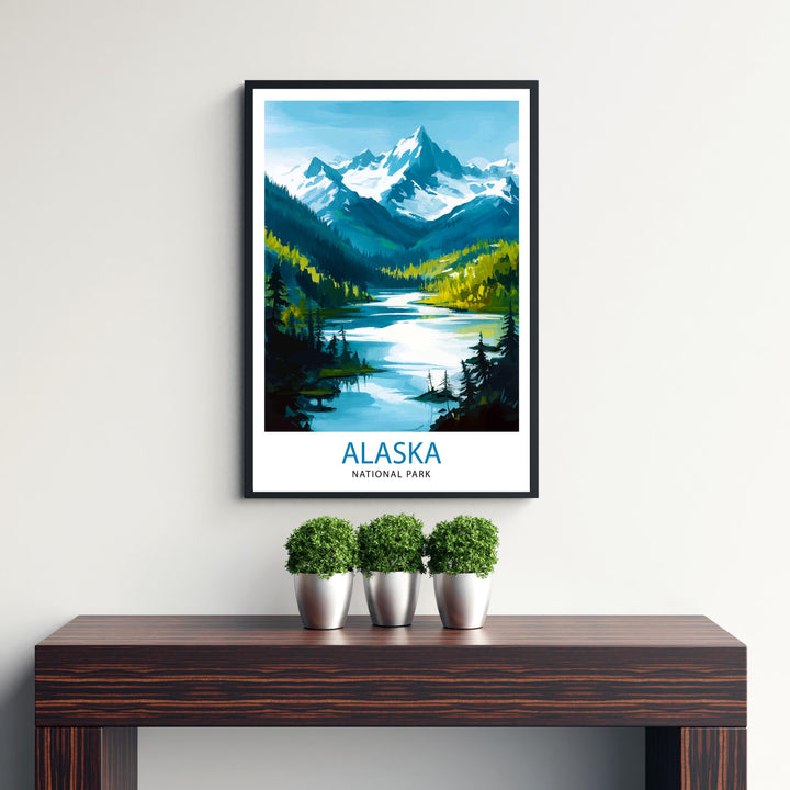 Alaska National Park Travel Poster