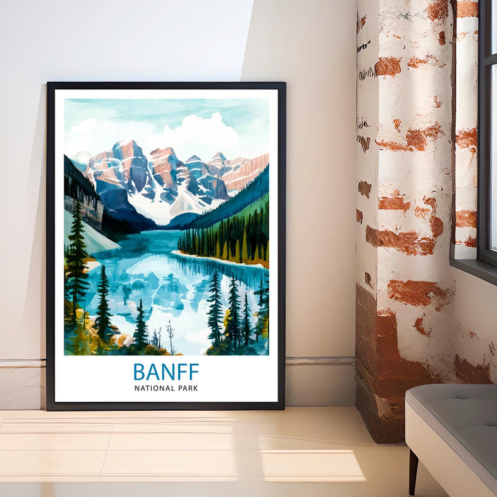 Banff National Park Travel Print Wall Decor Wall Art Banff Landscape Wall Hanging Home Décor Canadian Rockies Gift Art Lovers Scenic Print