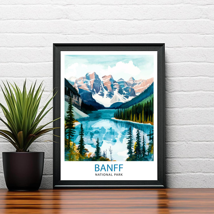 Banff National Park Travel Print Wall Decor Wall Art Banff Landscape Wall Hanging Home Décor Canadian Rockies Gift Art Lovers Scenic Print