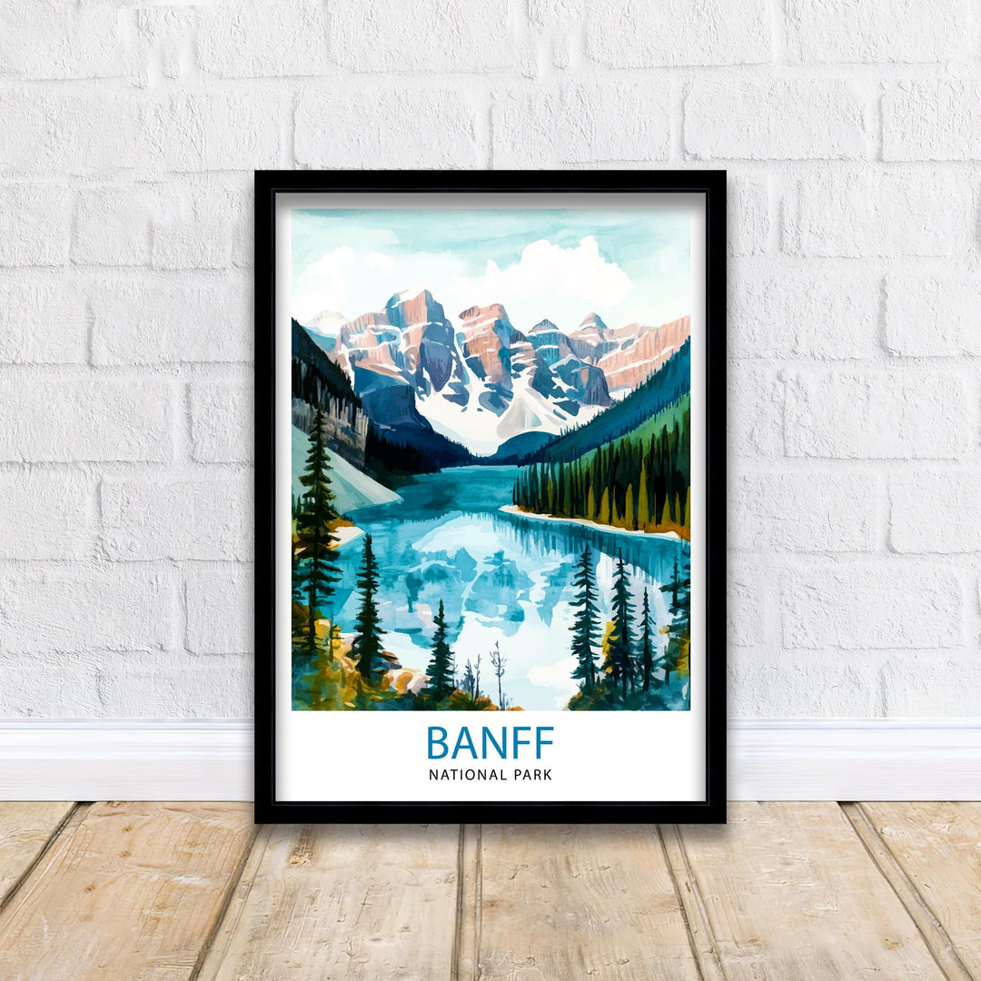 Banff National Park Travel Print Wall Decor Wall Art Banff Landscape Wall Hanging Home Décor Canadian Rockies Gift Art Lovers Scenic Print