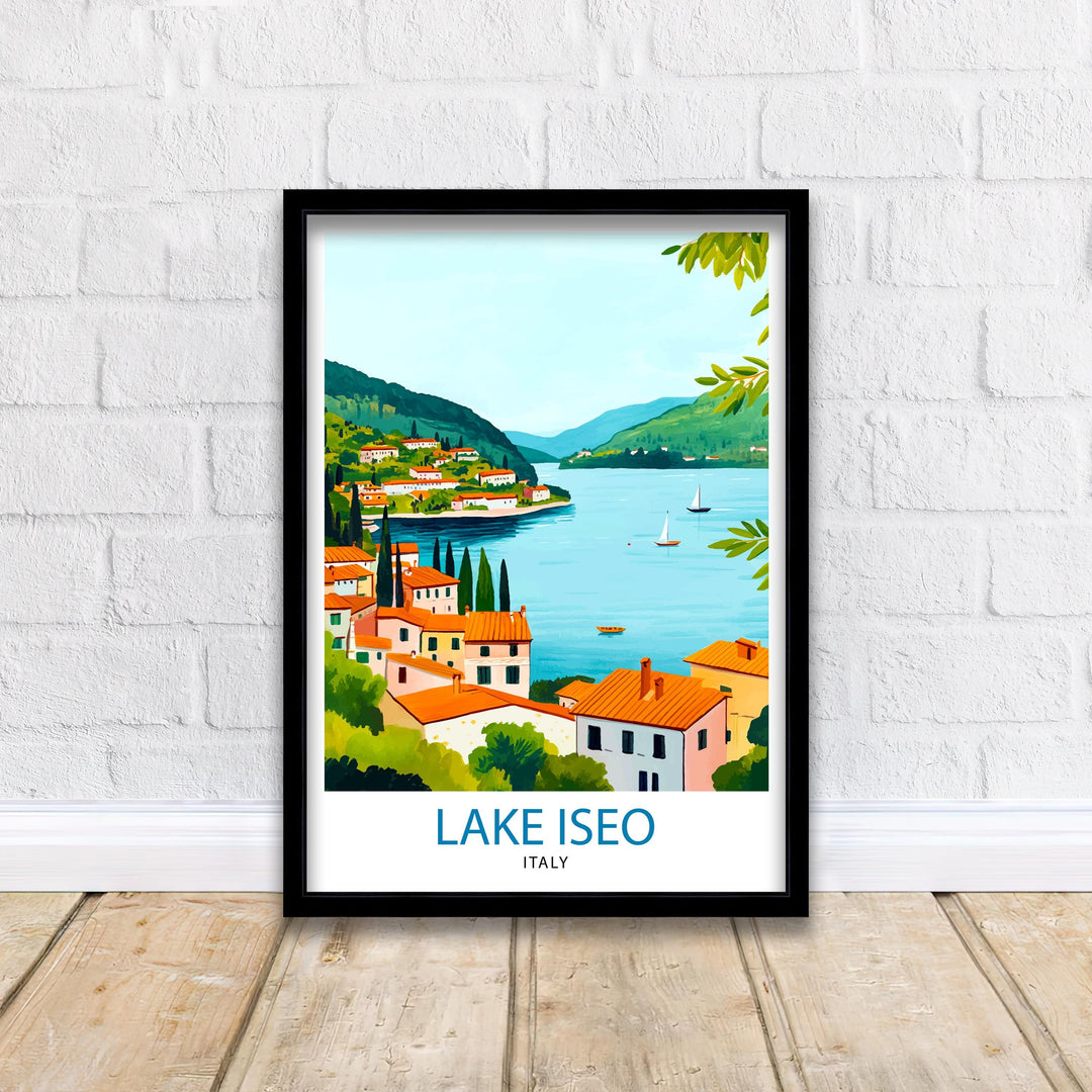 Lake Iseo Italy Travel Print Wall Decor Wall Art Iseo Landscape Wall Hanging Home Décor Italian Lake Gift Art Lovers Scenic Print