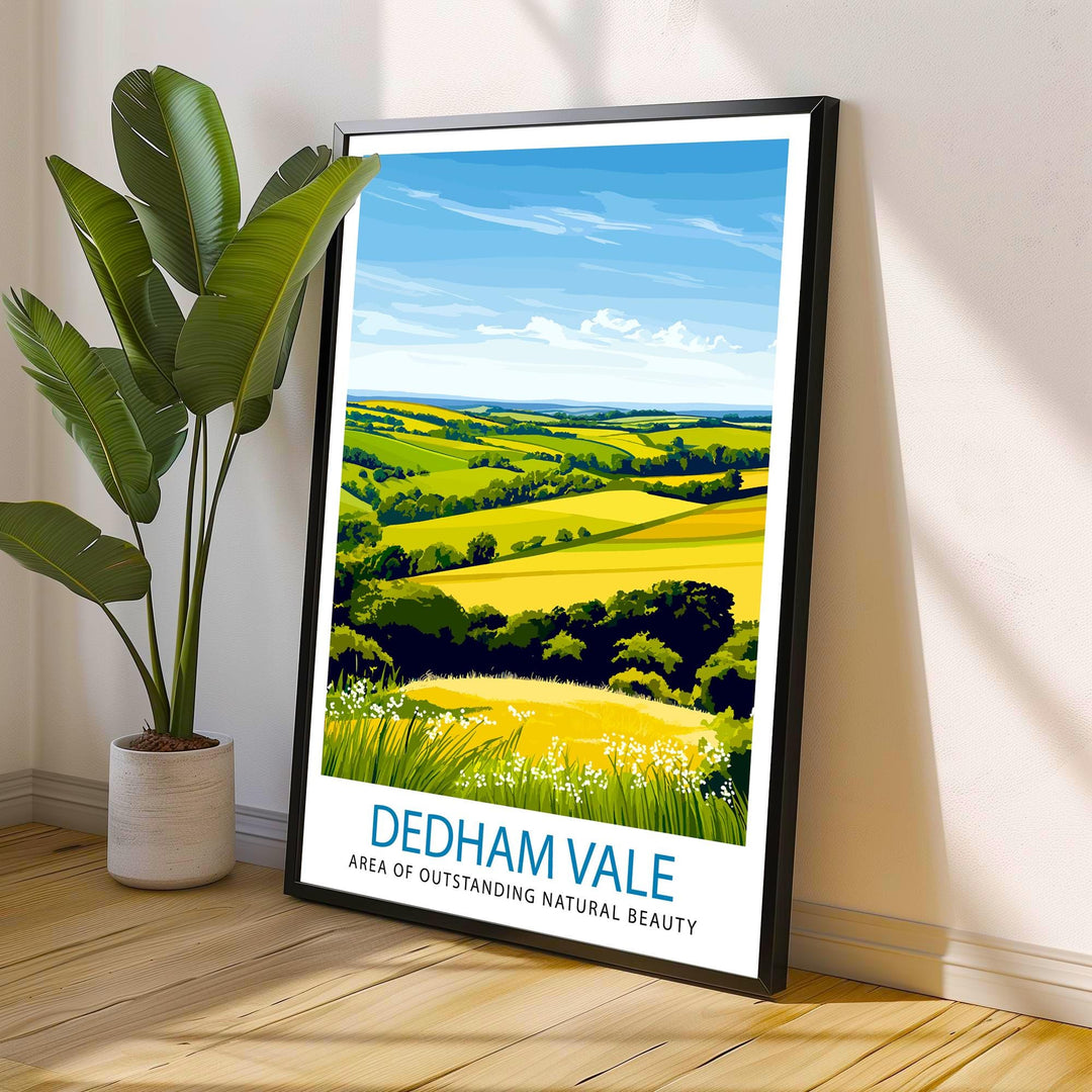 Dedham Vale AONB Travel Print Wall Decor Wall Art Dedham Vale Landscape Wall Hanging Home Décor English Countryside Gift Art Lovers Scenic