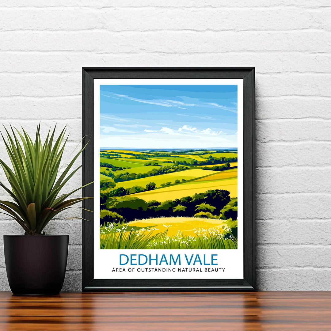 Dedham Vale AONB Travel Print Wall Decor Wall Art Dedham Vale Landscape Wall Hanging Home Décor English Countryside Gift Art Lovers Scenic