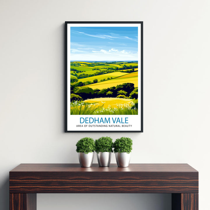 Dedham Vale AONB Travel Print Wall Decor Wall Art Dedham Vale Landscape Wall Hanging Home Décor English Countryside Gift Art Lovers Scenic