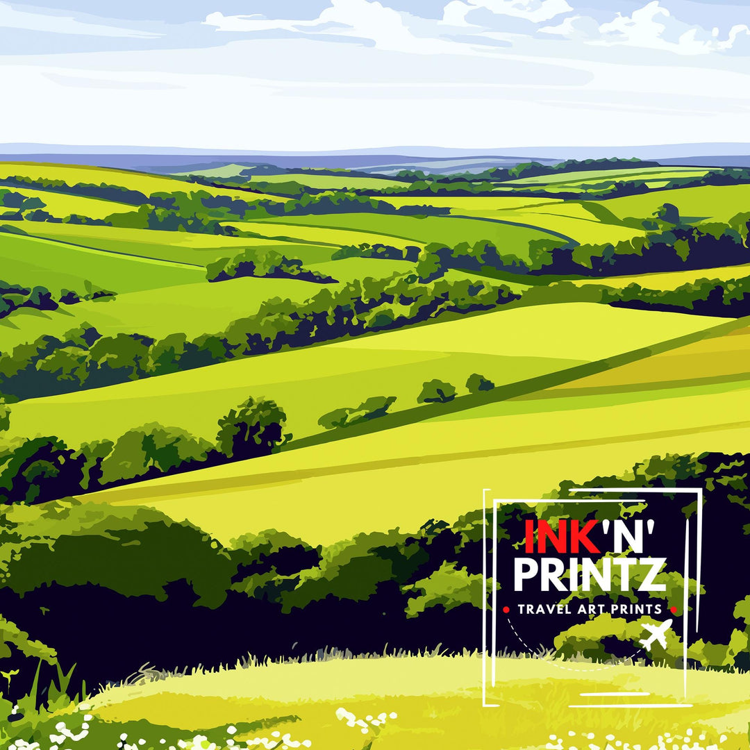 Dedham Vale AONB Travel Poster