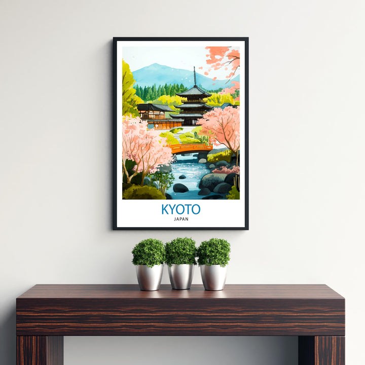 Kyoto Japan Travel Print Wall Decor Wall Art Kyoto Landscape Wall Hanging Home Décor Japanese Culture Gift Art Lovers Scenic Print