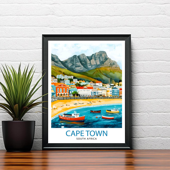 Cape Town South Africa Travel Poster