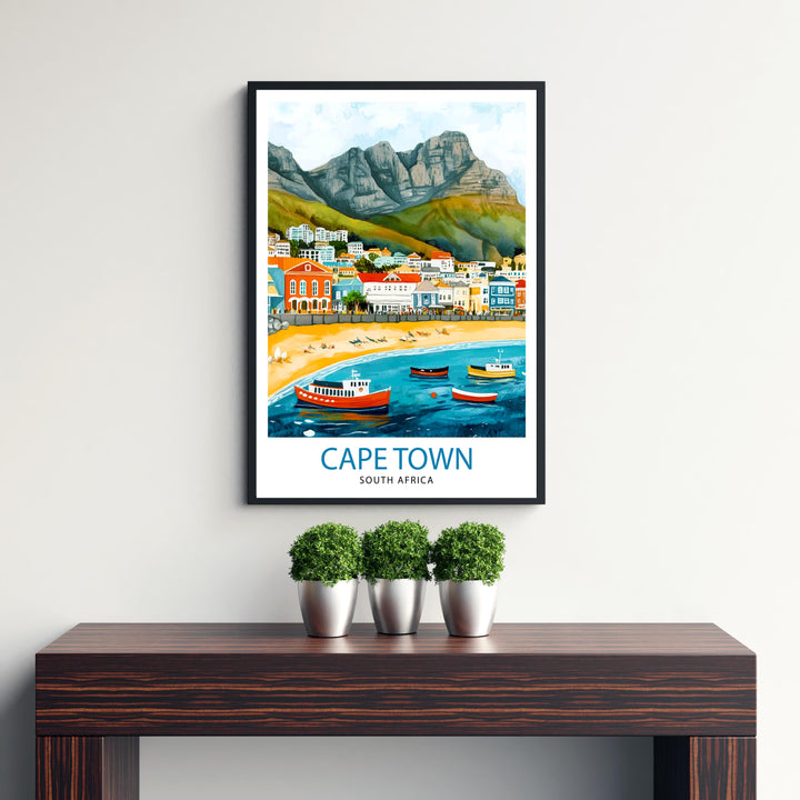 Cape Town South Africa Travel Poster