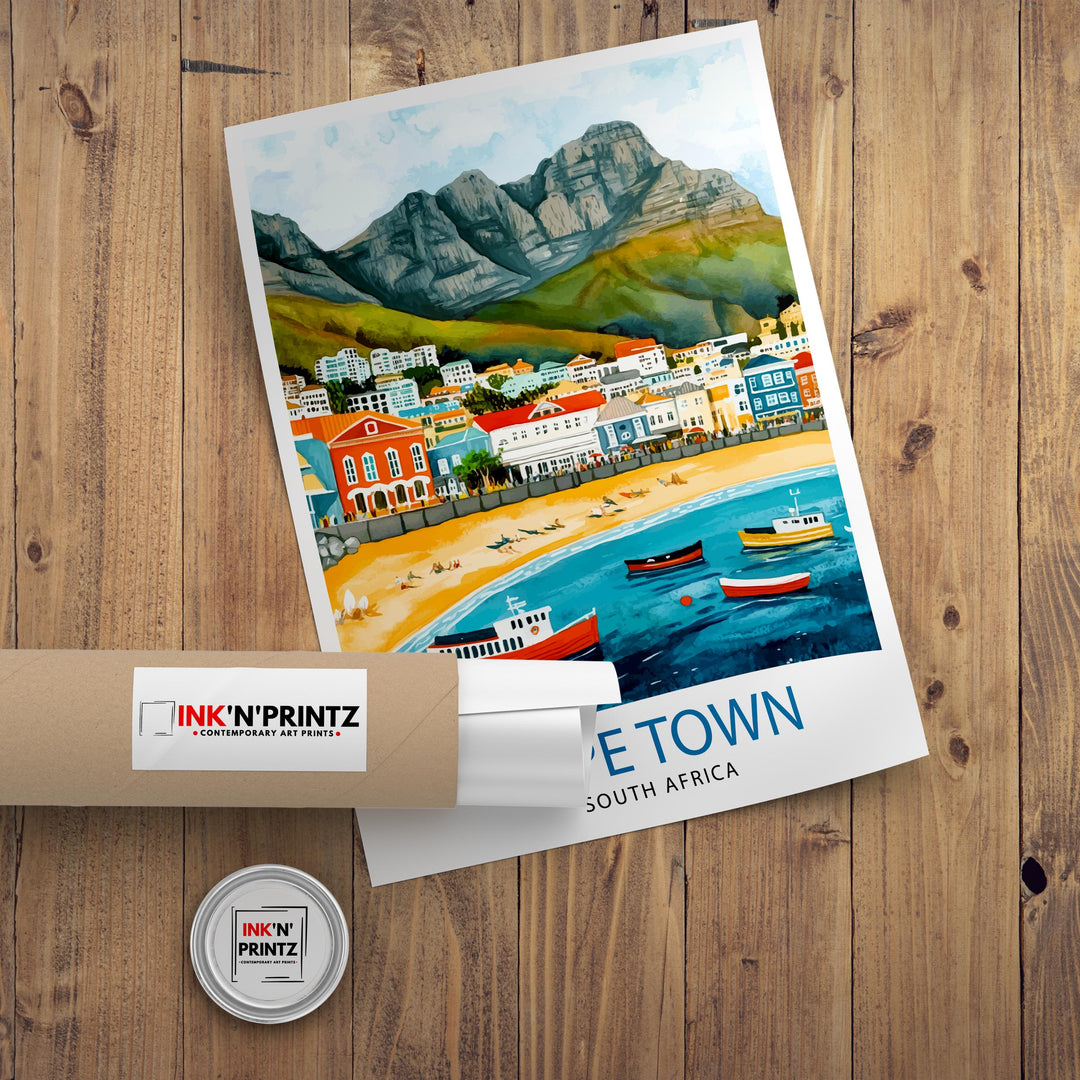 Cape Town South Africa Travel Print Wall Decor Wall Art Cape Town Landscape Wall Hanging Home Décor South African Gift Art Lovers Scenic