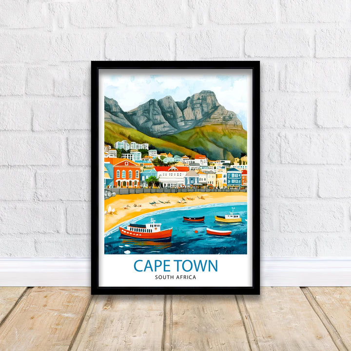 Cape Town South Africa Travel Poster