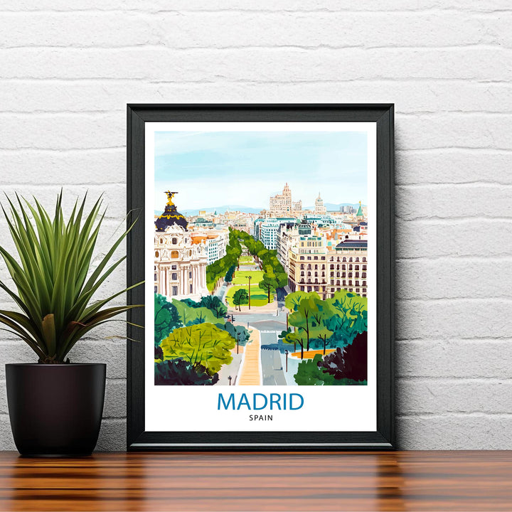 Madrid Spain Travel Print Wall Decor Wall Art Madrid Landscape Wall Hanging Home Décor Spanish City Gift Art Lovers Scenic Print