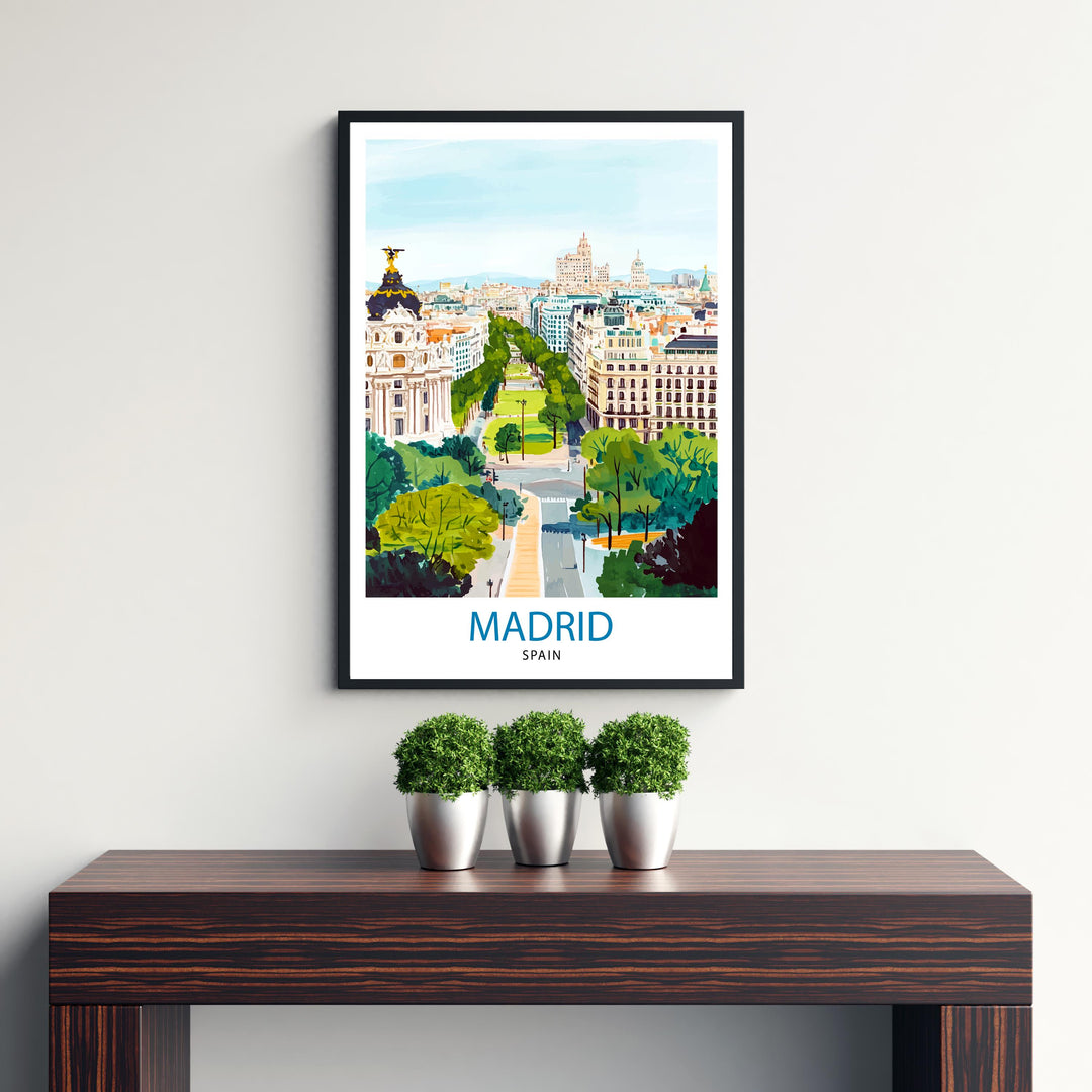 Madrid Spain Travel Print Wall Decor Wall Art Madrid Landscape Wall Hanging Home Décor Spanish City Gift Art Lovers Scenic Print