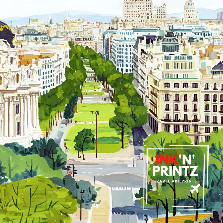 Madrid Spain Travel Poster