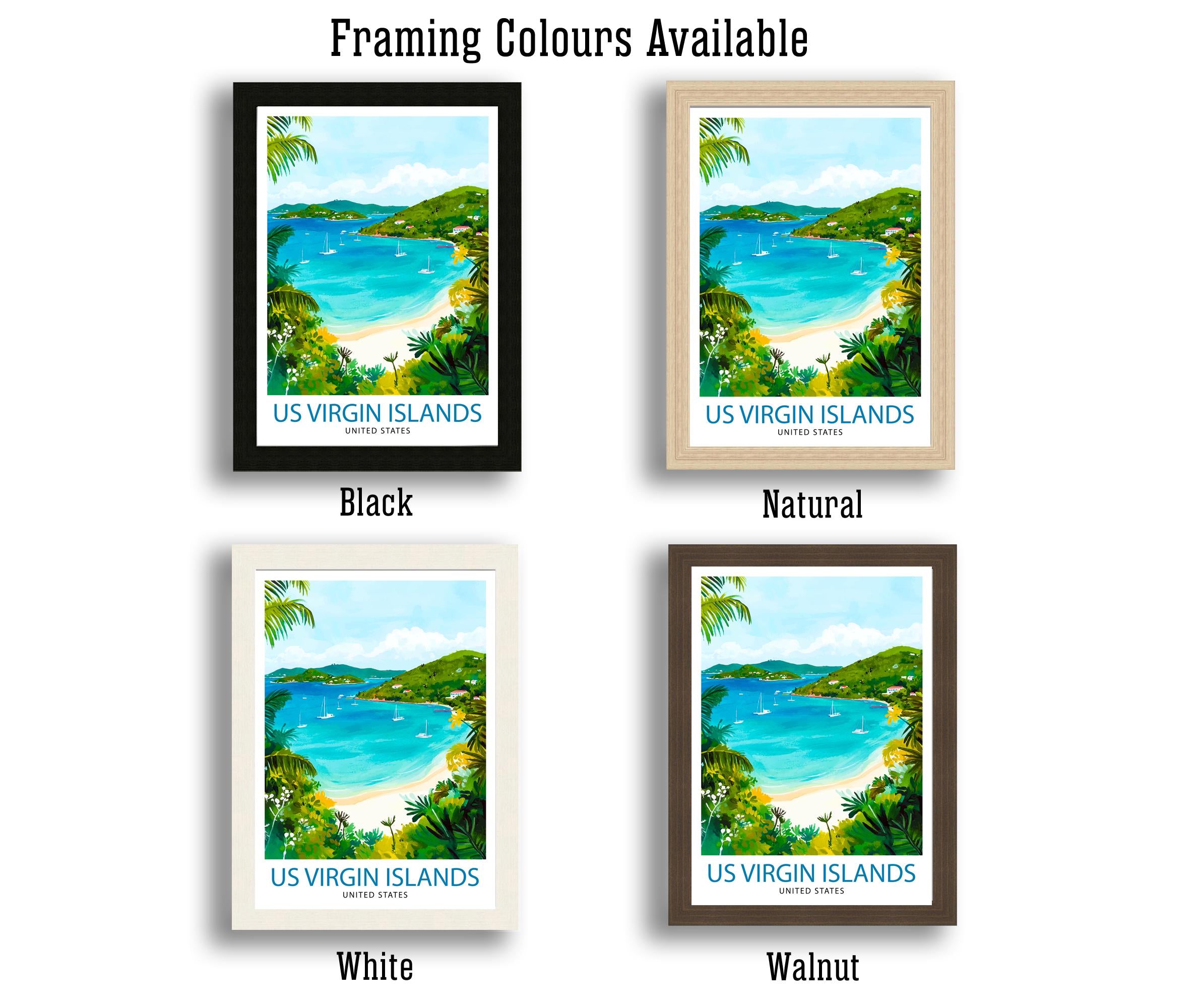 U.S. Virgin Islands Travel Print Wall Decor Wall Art Virgin Islands Landscape Wall Hanging Home Décor Caribbean Gift Art Lovers Scenic Print