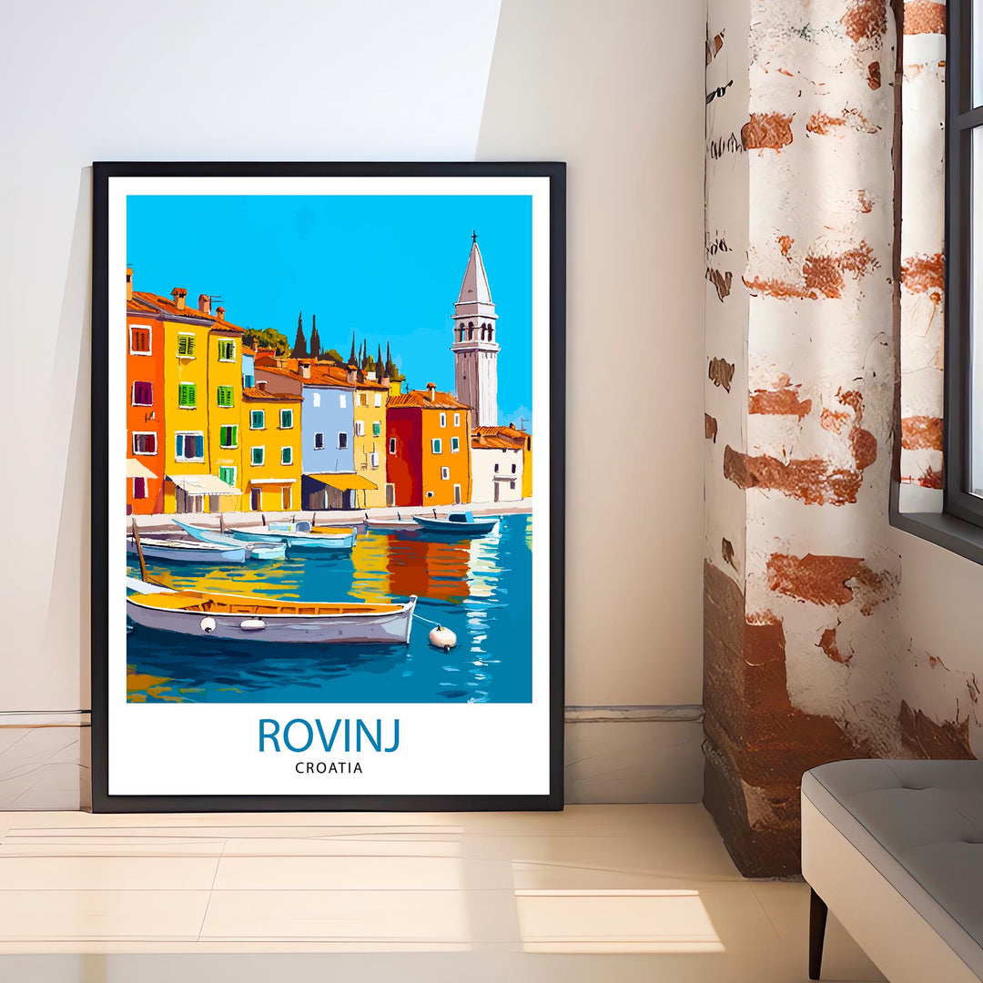 Rovinj Croatia Travel Print Wall Decor Wall Art Rovinj Landscape Wall Hanging Home Décor Croatian Coastal Gift Art Lovers Scenic Print