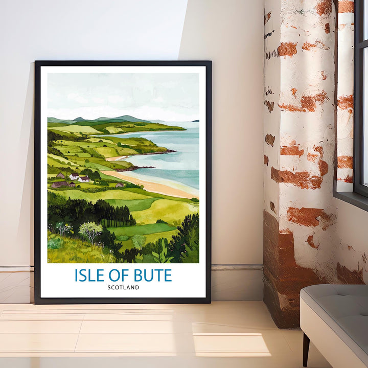 Isle of Bute Travel Print Wall Decor Wall Art Bute Landscape Wall Hanging Home Décor Scottish Island Gift Art Lovers Scenic Print