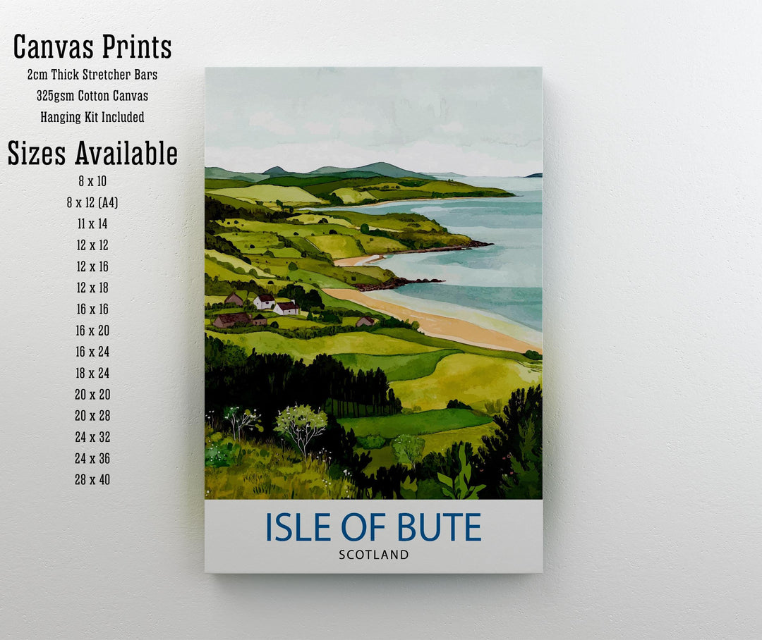 Isle of Bute Travel Print Wall Decor Wall Art Bute Landscape Wall Hanging Home Décor Scottish Island Gift Art Lovers Scenic Print