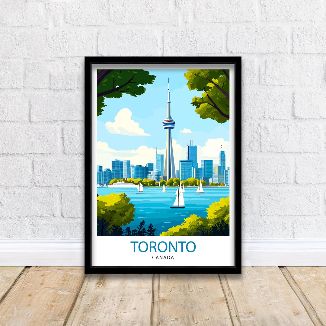 Toronto Canada Travel Print Wall Decor Wall Art Toronto Skyline Wall Hanging Home Décor Canadian City Gift Art Lovers Scenic Print