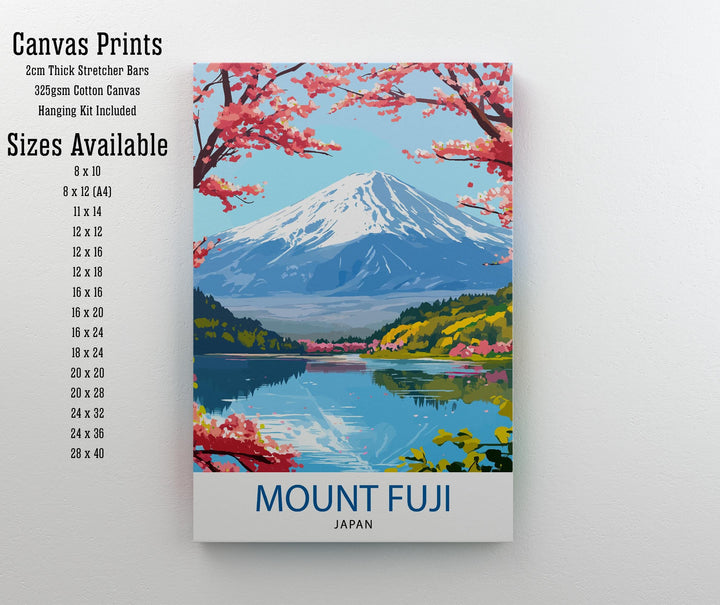 Mount Fuji Travel Print Wall Decor Wall Art Fuji Landscape Wall Hanging Home Décor Japanese Culture Gift Art Lovers Scenic Print