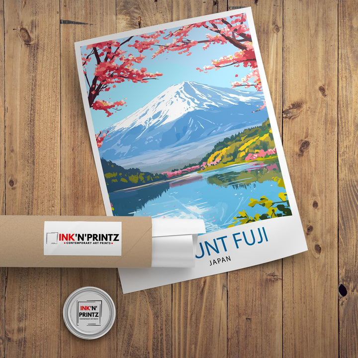 Mount Fuji Travel Poster