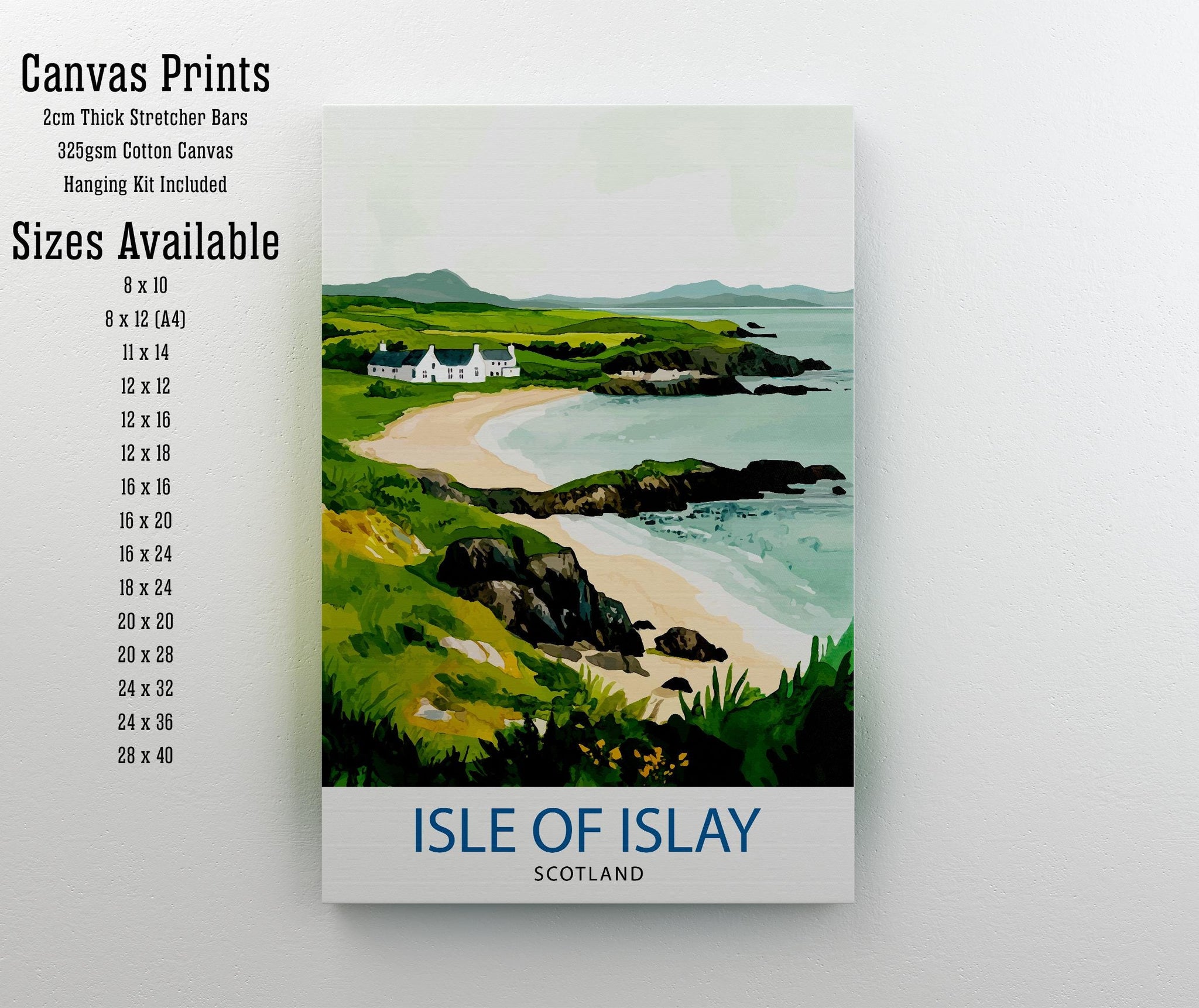 Isle of Islay Travel Print Wall Decor Wall Art Islay Landscape Wall Hanging Home Décor Scottish Island Gift Art Lovers Scenic Print