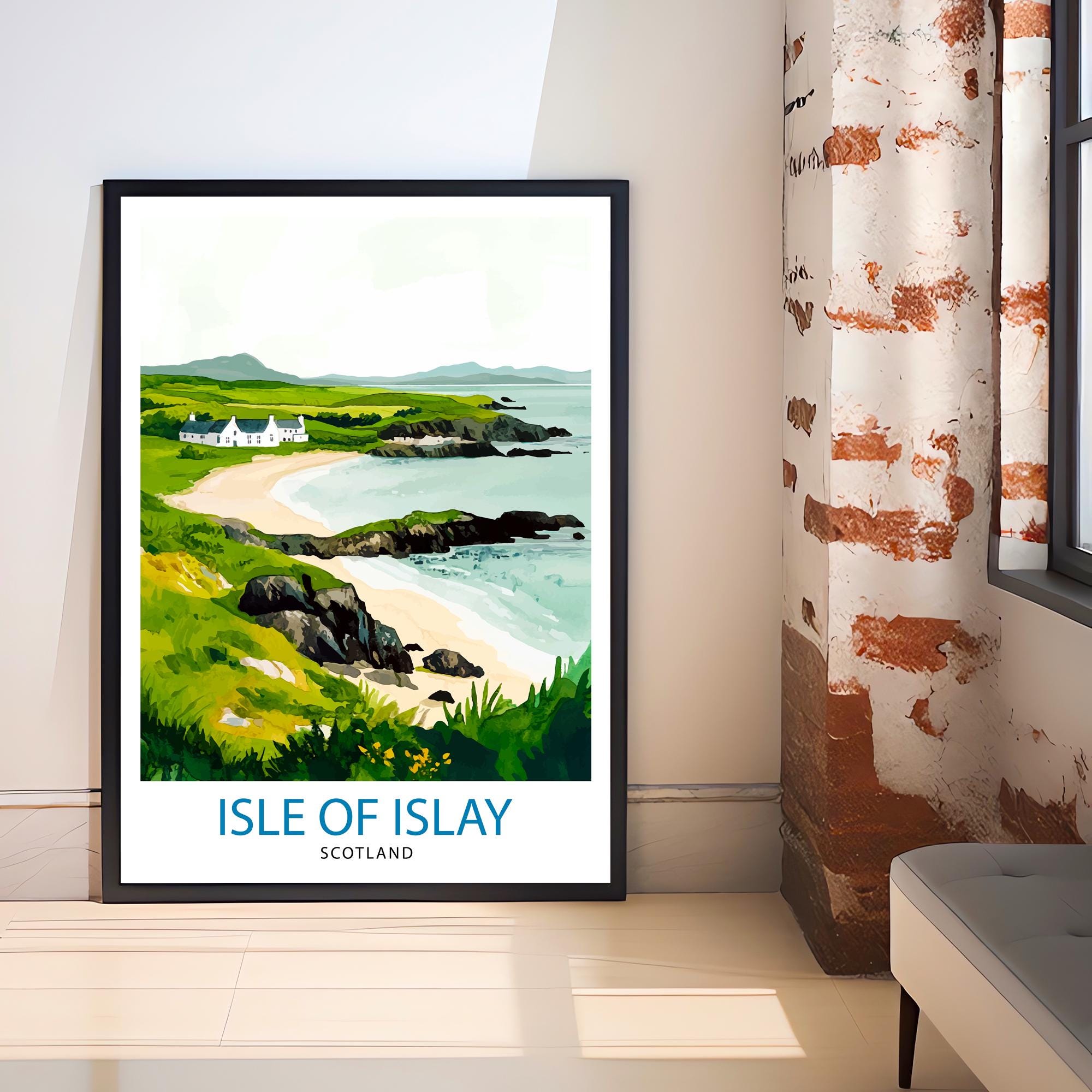 Isle of Islay Travel Print Wall Decor Wall Art Islay Landscape Wall Hanging Home Décor Scottish Island Gift Art Lovers Scenic Print