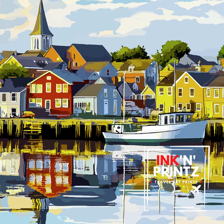 Portsmouth New Hampshire Travel Print Wall Decor Wall Art Portsmouth Landscape Wall Hanging Home Décor Coastal City Gift Art Lovers Scenic