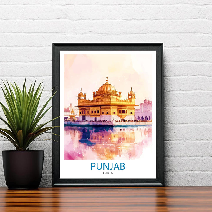 Punjab India Travel Poster