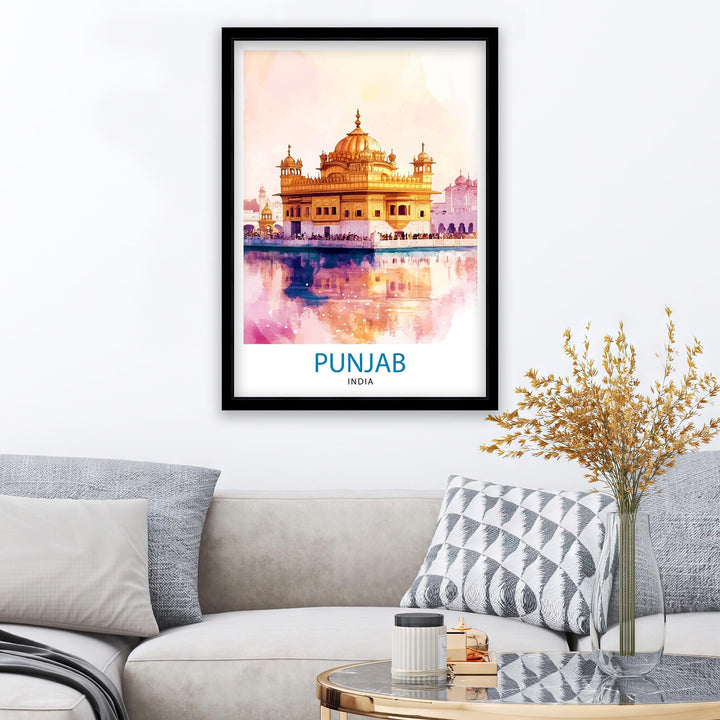 Punjab India Travel Poster