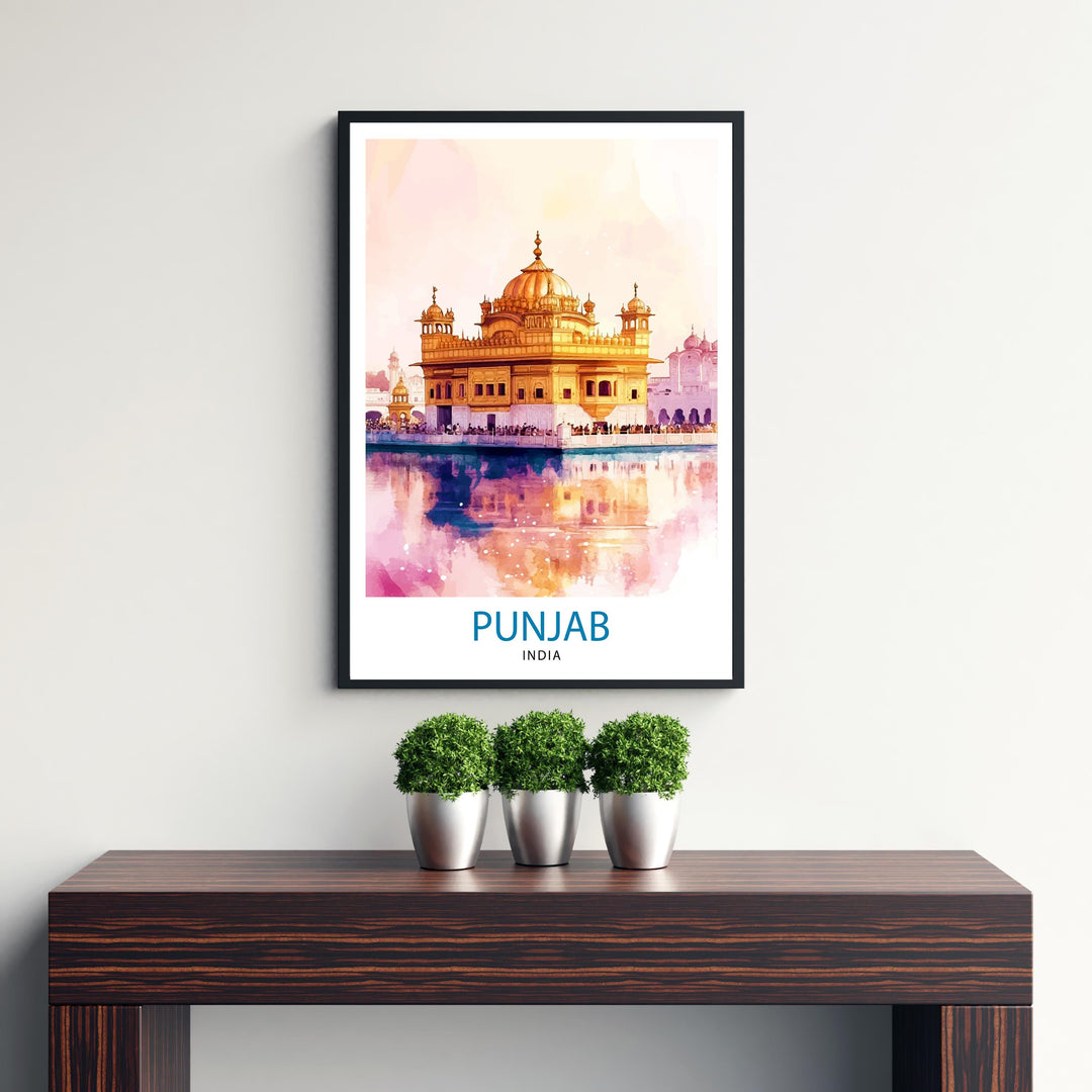 Punjab India Travel Poster