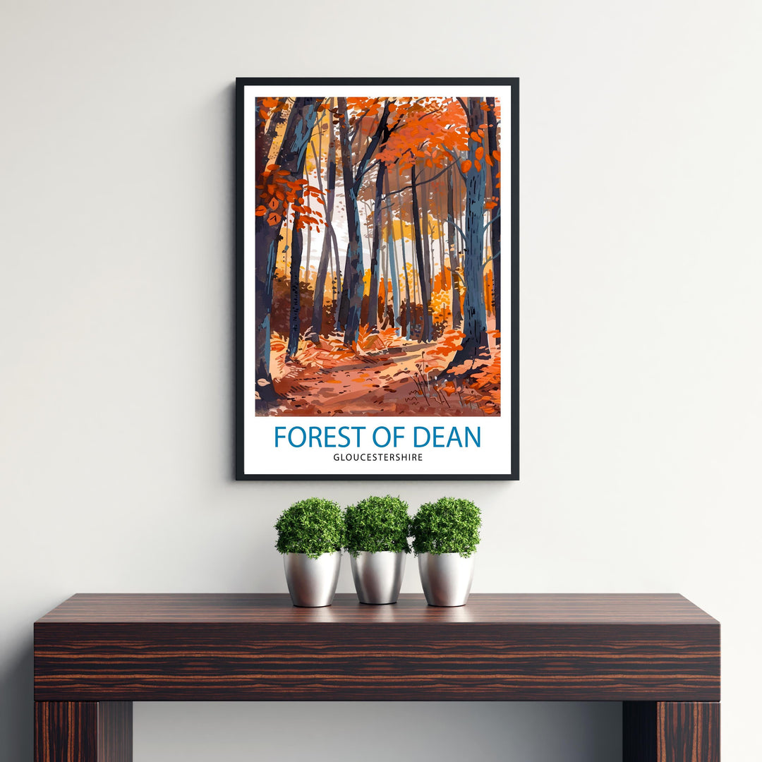 Forest of Dean Gloucestershire Travel Print Wall Decor Wall Art Forest of Dean Wall Hanging Home Décor Forest of Dean Gift Art