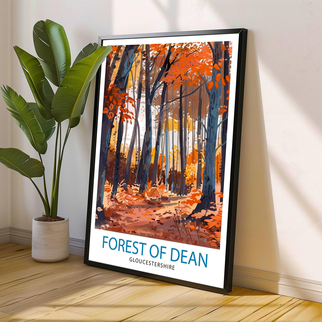 Forest of Dean Gloucestershire Travel Print Wall Decor Wall Art Forest of Dean Wall Hanging Home Décor Forest of Dean Gift Art