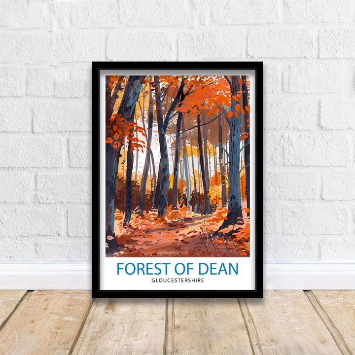 Forest of Dean Gloucestershire Travel Print Wall Decor Wall Art Forest of Dean Wall Hanging Home Décor Forest of Dean Gift Art