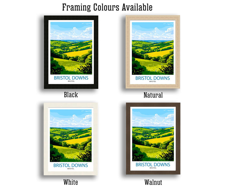 Bristol Downs Travel Print Wall Decor Wall Art Bristol Landscape Wall Hanging Home Décor English Countryside Gift Art Lovers Scenic Print