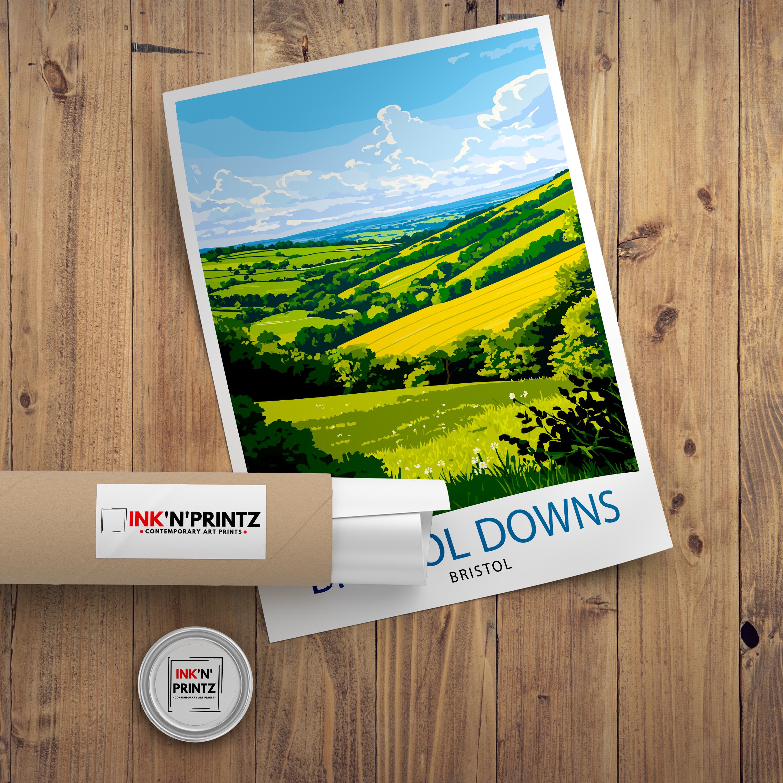 Bristol Downs Travel Poster