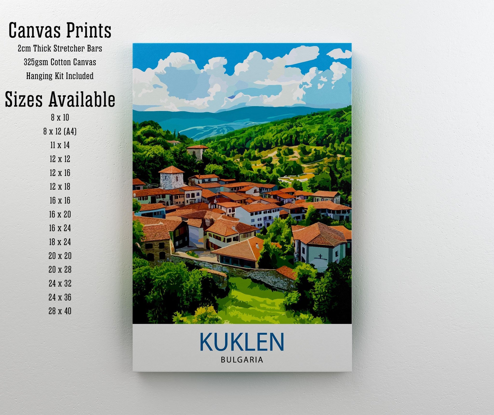 Kuklen Bulgaria Travel Print Wall Decor Wall Art Kuklen Landscape Wall Hanging Home Décor Bulgarian Village Gift Art Lovers Scenic Print