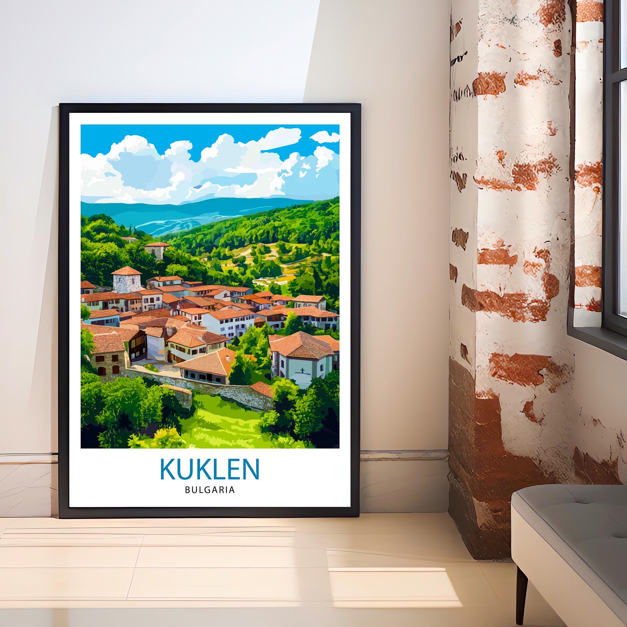 Kuklen Bulgaria Travel Print Wall Decor Wall Art Kuklen Landscape Wall Hanging Home Décor Bulgarian Village Gift Art Lovers Scenic Print
