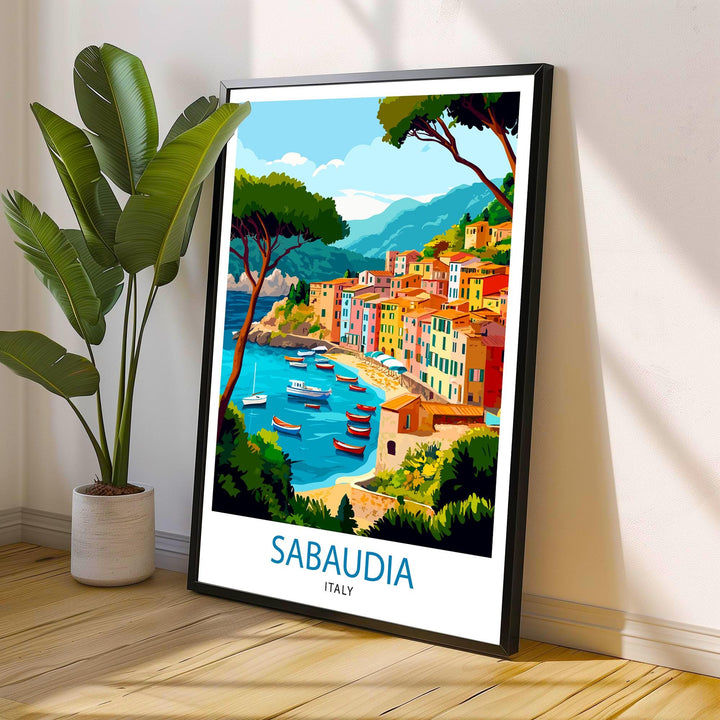 Sabaudia Italy Travel Poster