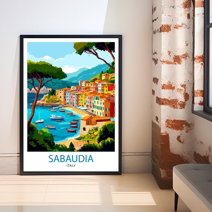 Sabaudia Italy Travel Poster