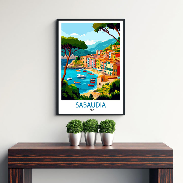 Sabaudia Italy Travel Poster