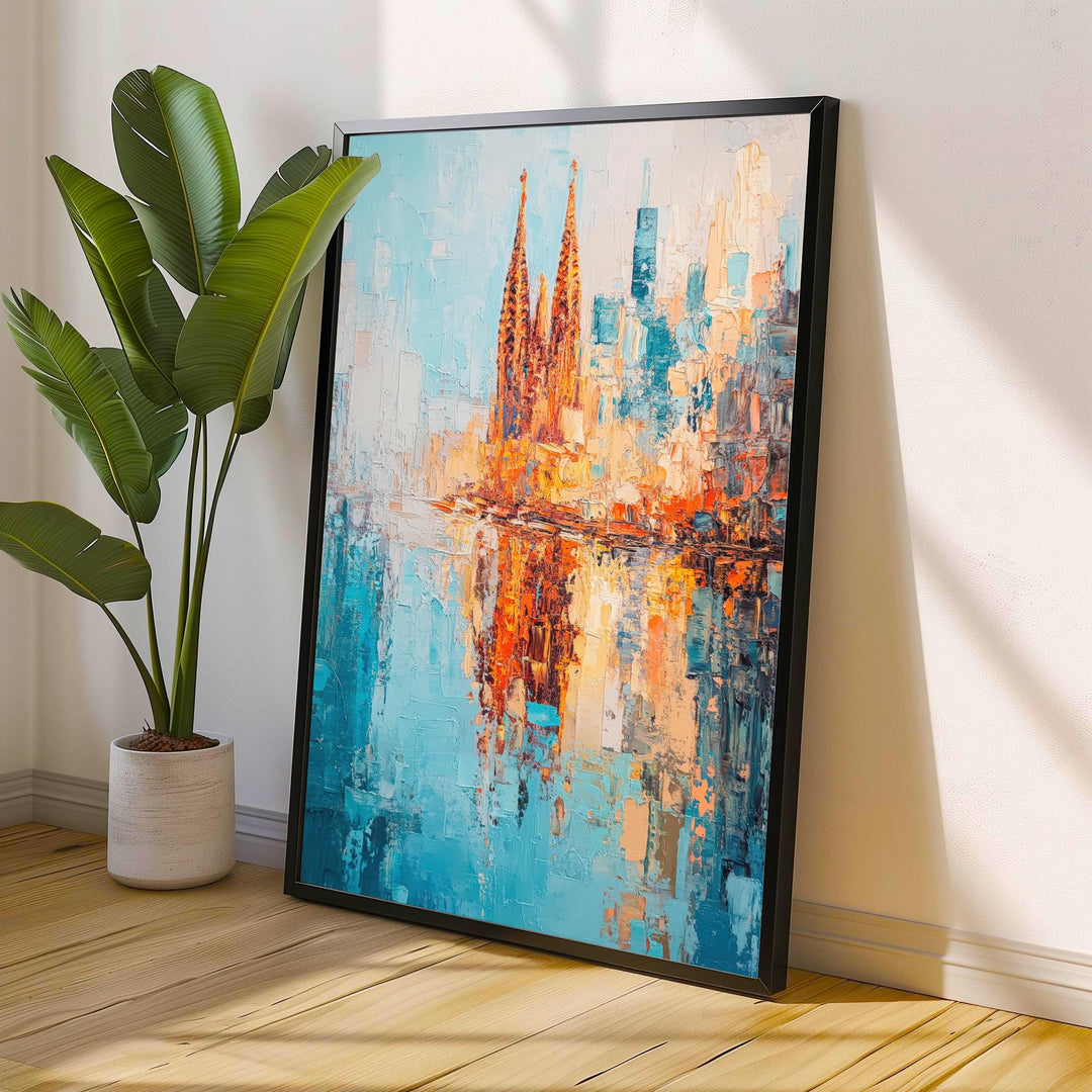 Abstract Barcelona Travel Print Wall Decor Wall Art Abstract Barcelona Landscape Wall Hanging Home Décor Spanish City Gift Art Lovers Modern