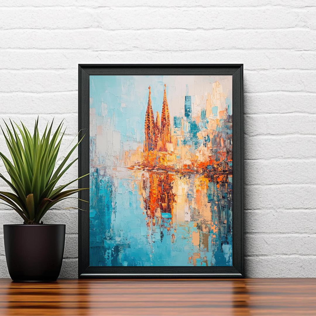 Abstract Barcelona Travel Poster