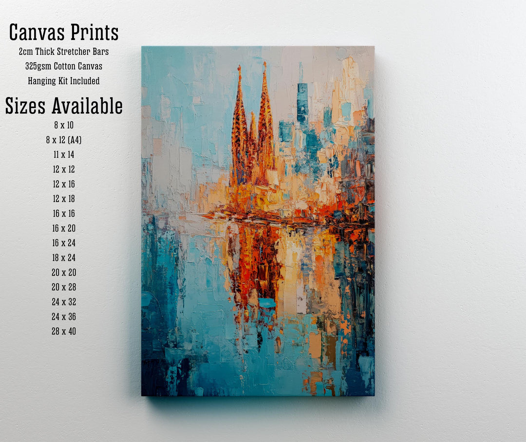 Abstract Barcelona Travel Print Wall Decor Wall Art Abstract Barcelona Landscape Wall Hanging Home Décor Spanish City Gift Art Lovers Modern